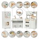 image 3 of Teamson Kids Little Chef Atlanta Modular Play Kitchen in White & Gold with 17 Accessories, Magnetic Fridge & Realistic Details