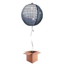 Disco Ball Holographic Helium Foil Giant Balloon - Inflated Balloon in a Box