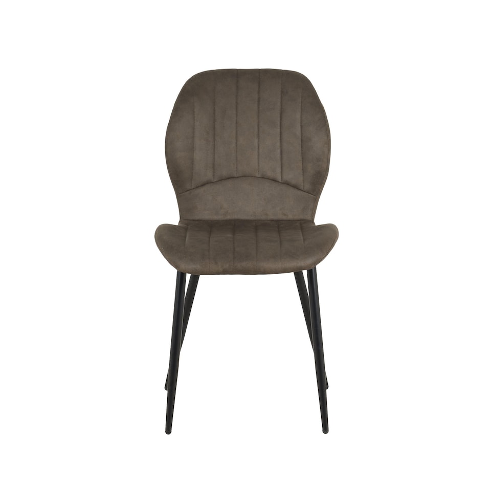 image 1 of New York Dining Table with 4 Jaydn Leather Chairs - Taupe