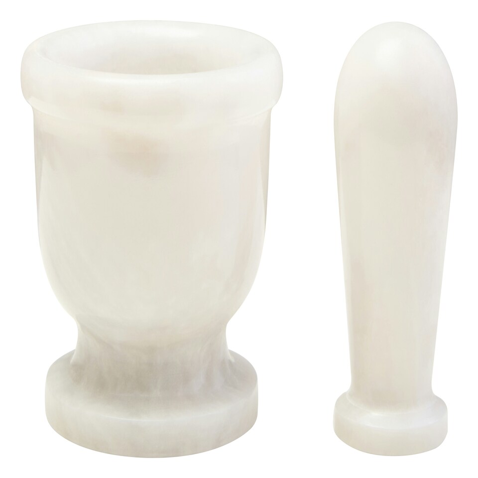 image 1 of Marmore White Marble Mortar And Pestle