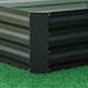image 8 of Outsunny Galvanised Raised Garden Bed Metal Planter Box with Open Bottom, Green