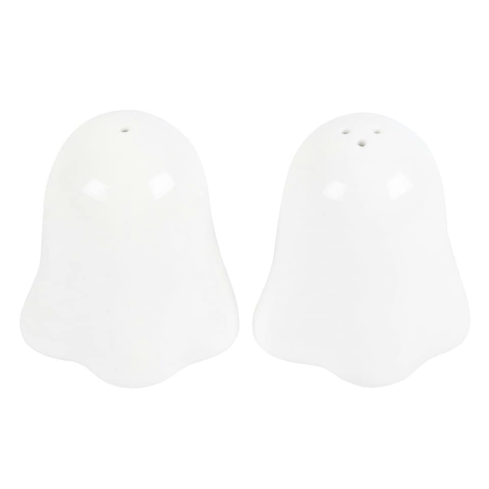 image 1 of Something Different Ghost Halloween Salt and Pepper Shakers - White - One Size