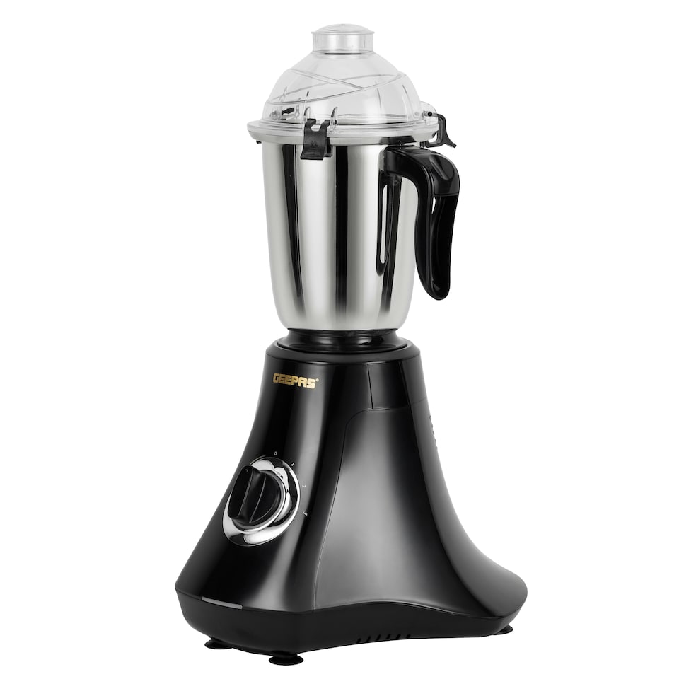 image 1 of GEEPAS 750W 3-in-1 Mixer Grinder | Stainless Steel Jars & Blades, Black Black