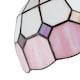 image 4 of Traditional Soft Pink and Opal White Tiffany Glass Pendant Light Shade | Pink | Pink | 1