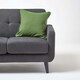 image 4 of Homescapes Cotton Plain Olive Green Cushion Cover - 30 x 30 cm Green
