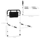 image 9 of HOMCOM Adjustable Bed Assist Rail Grab Bar for Senior and Disabled White