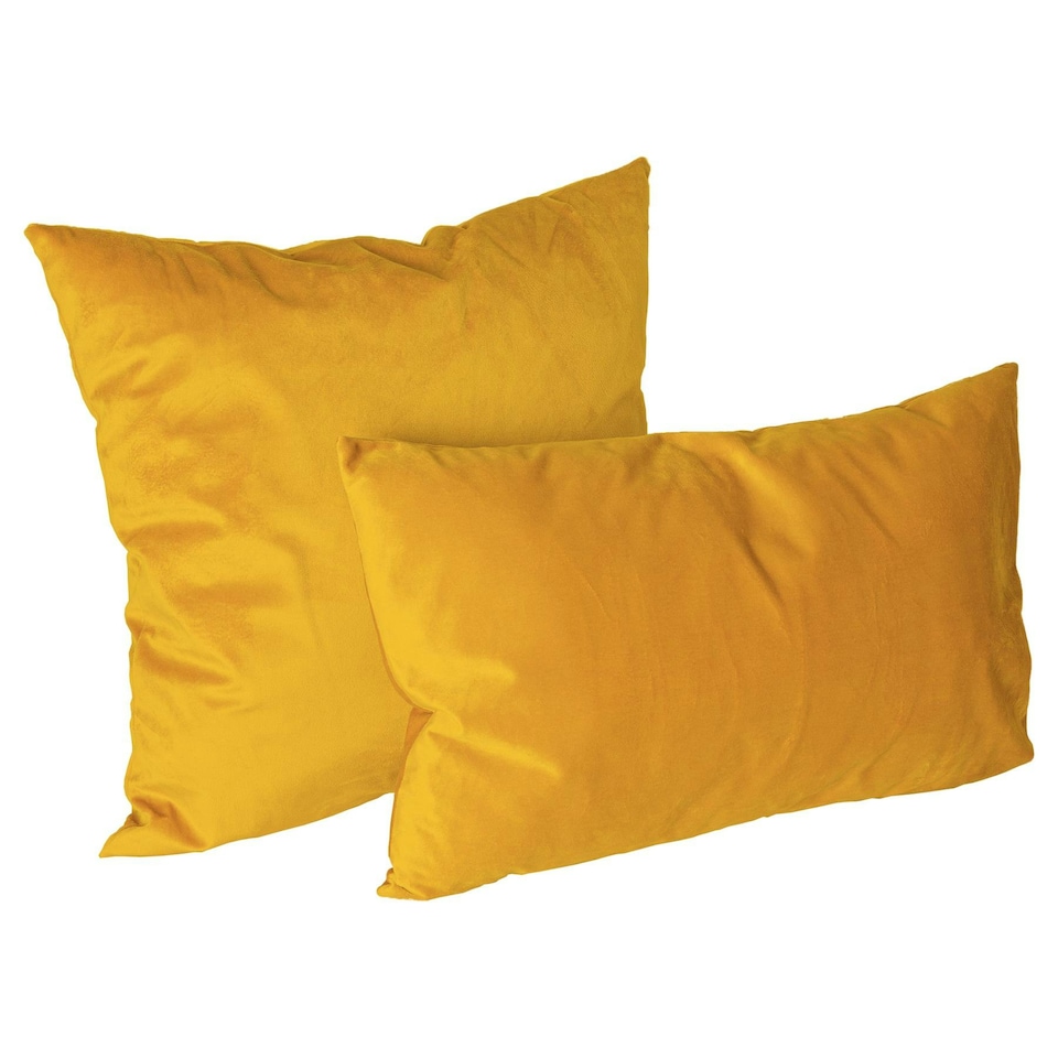 image 1 of Nicola Spring Rectangle Velvet Cushion - 60cm x 40cm - Yellow Yellow