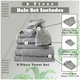 image 6 of VELVETIO 8 Piece Towel Bale Set Jacquard Greek Key Pattern - 100% Cotton, 450 GSM Grey | Charcoal