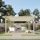 image 2 of Double Garden Pergola and Decking Kit - Wood - L300 x W300 cm - Light Green