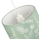 image 5 of Woodland Theme Sage Olive Green Cotton Shade with Hares and Thistle Floral Decor | Green | Olive Green | 1