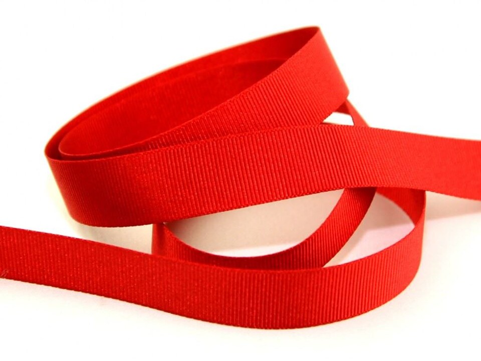 Berisfords 9325 Red 25mm Grosgrain Ribbon for Dressmaking - per metre