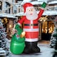 image 1 of Outsunny 9ft/275 cm Christmas Inflatable Santa with Bear Sack, Giant Christmas Blow Up Decoration with Built-in LED Lights for Garden, Indoor Outdoor Home Decor