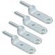 image 1 of 12.5mm Bolt On Gudgeon Tailboard Hinge Pin for Trucks Trailers Zinc Plated 4pc | Silver