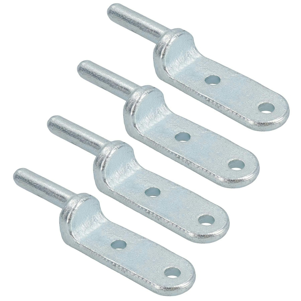 image 1 of 12.5mm Bolt On Gudgeon Tailboard Hinge Pin for Trucks Trailers Zinc Plated 4pc | Silver