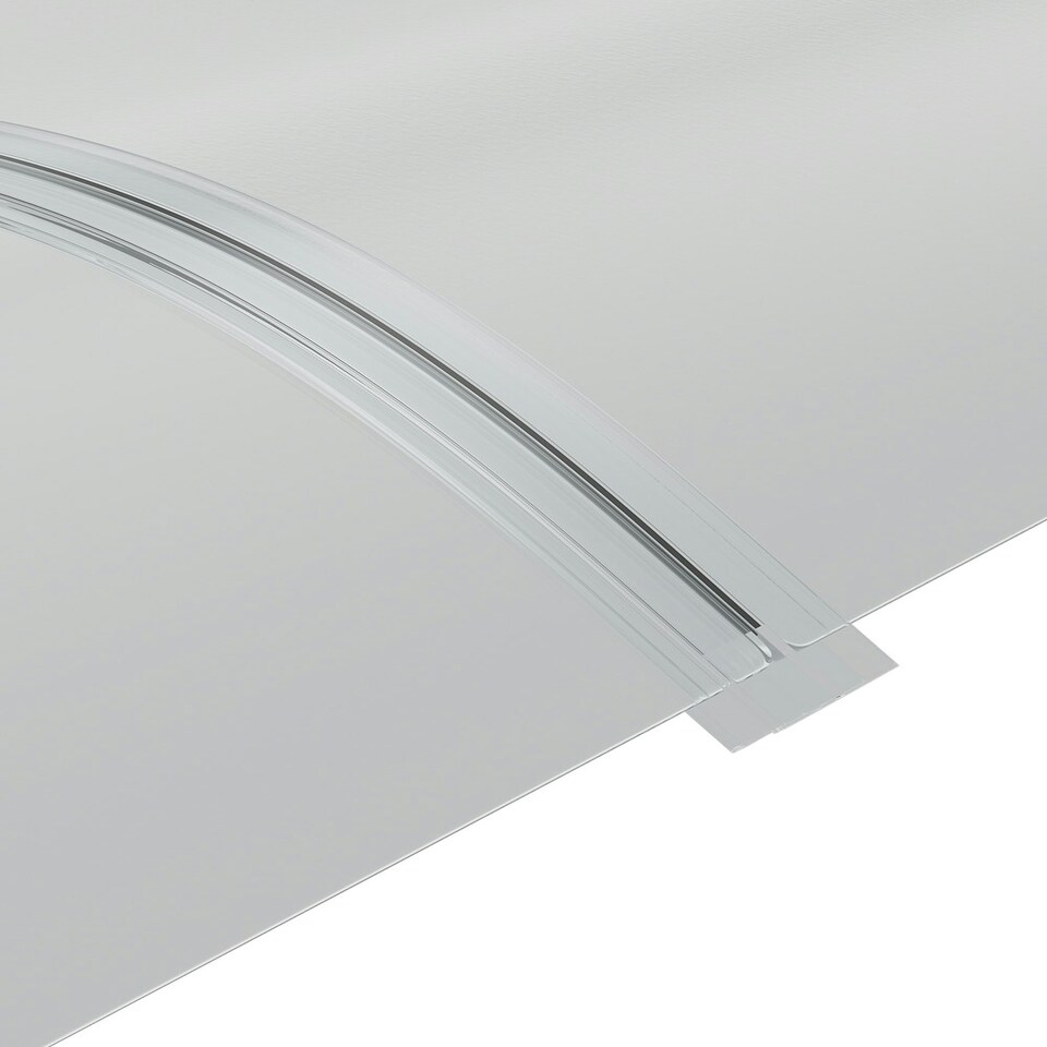 image 1 of Living and Home Frosted Awning Canopy for Window and Door- 100cm W x 33cm D Clear