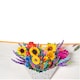 image 2 of Sunflower with Golden Bow Bright Bouquet Pop Up Greeting Card - Birthday Anniversary Valentine's Day