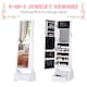 image 8 of HOMCOM Jewellery Cabinet with led, mirroir Cabinet Armoire Floor Standing Flip-over Makeup Shelf Organizer with lock white