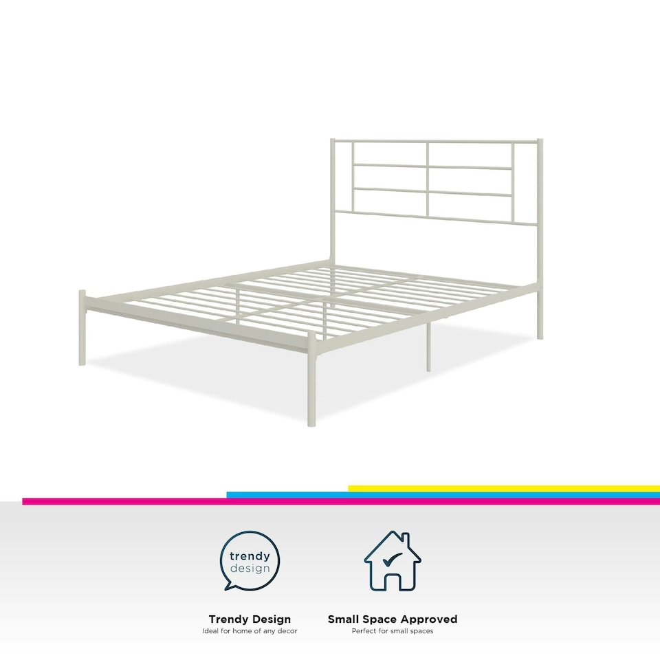 image 1 of Jensen Metal Bed White, Double