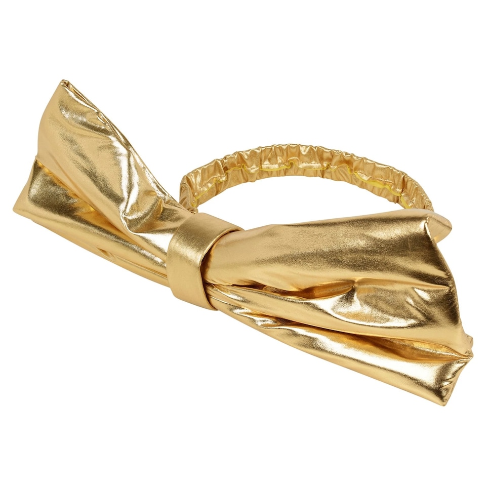 image 1 of 50cm Large Metallic Christmas Chair Bows Sashes Party Dining Decor Wedding | Gold | Gold | Set of 4