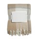 image 3 of MidOcean Quet Mohair Chequered Blanket - Beige - 152cm x 127cm Brown