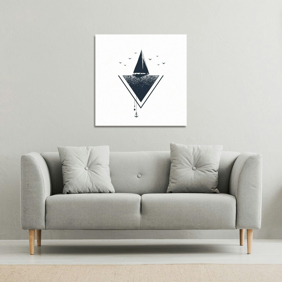 image 1 of Sailboat at Sea (Canvas Print) 114 x 114 x 4cm