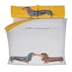 image 1 of Hello Sausage Polycotton Duvet Cover Set with Pillowcase | Multi | Single | 1