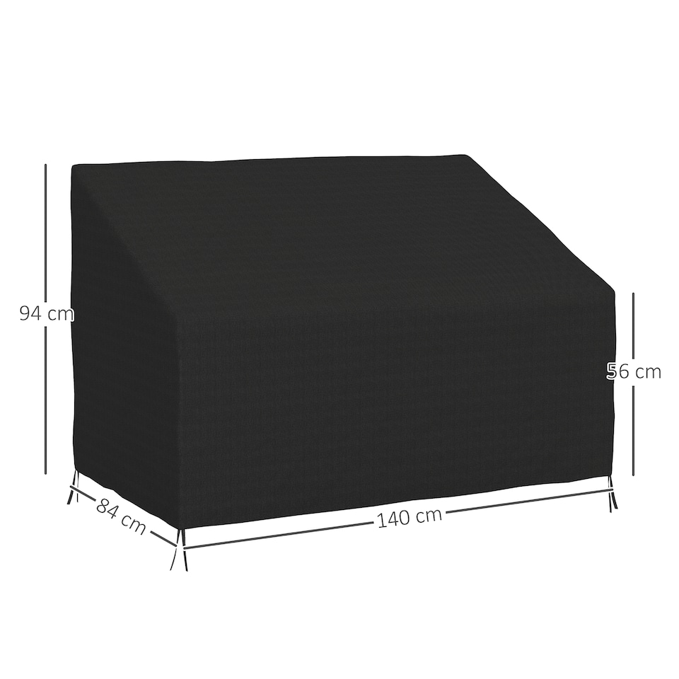 image 1 of Outsunny 2 Seater Rain Cover Garden Sofa Chair Protector 140x84x56/94 cm