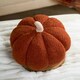 image 2 of OHS Boucle Fleece Pumpkin Shaped Halloween Fall Autumn Decoration Filled Cushion, 25x25cm - Rust