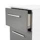 image 10 of Trent 3 Drawer Bedside Cabinet in Dusk Grey & White Matt (Ready Assembled) | Grey | Dusk Grey & White Matt