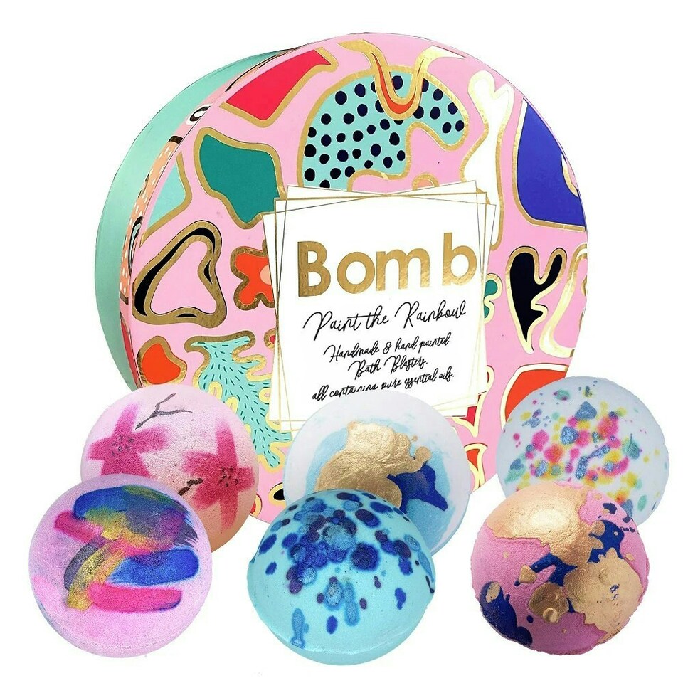 image 1 of Bomb Cosmetics Bath Bomb Set Paint the Rainbow 6-Piece Set (160g Each)