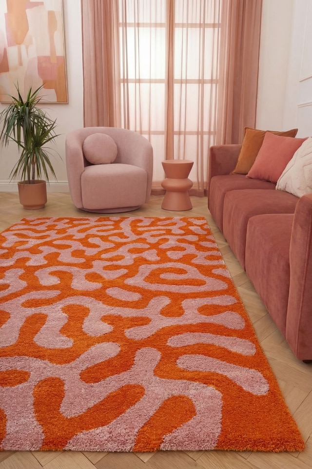 image 1 of The Rugs Joli Collection Abstract Pattern Soft and Dense Pile Living Room and Bedroom Floor Rug