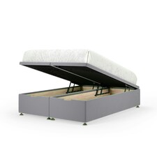 Silver Plush Velvet Ottoman Base Super King N/A