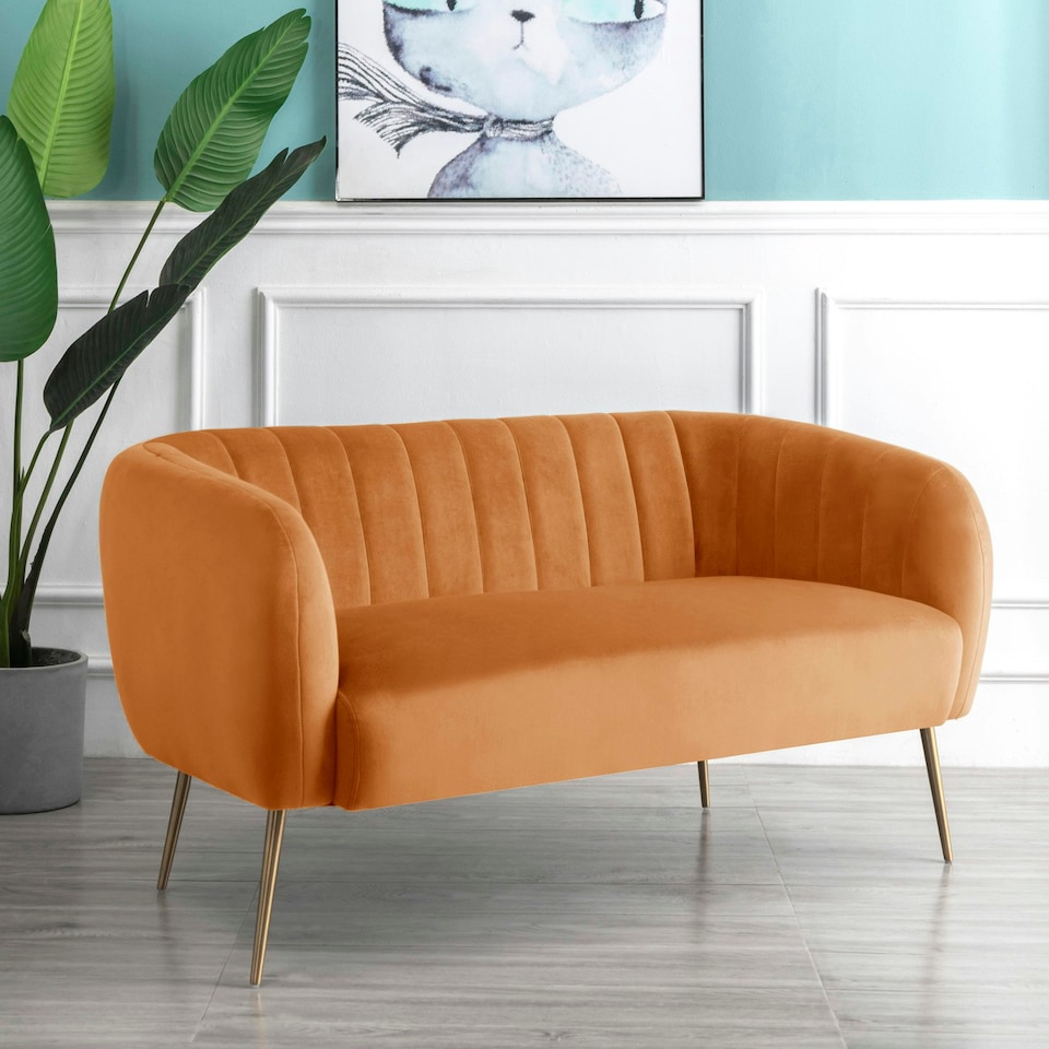 image 1 of Matilda 2 Seat Sofa Orange