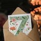 image 3 of Letter Z Bright Watercolour Wildflowers Floral Birthday Card