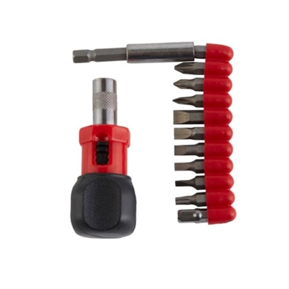 SupaTool Ratchet Screwdriver Set - Black/Red/Silver - One Size
