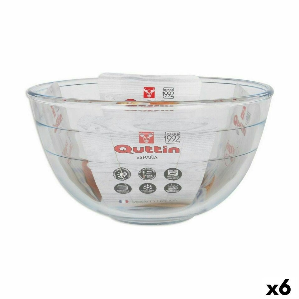 image 1 of Bowl Quttin Quttin Glass 3,8 L Mixer (6 Units) N/A