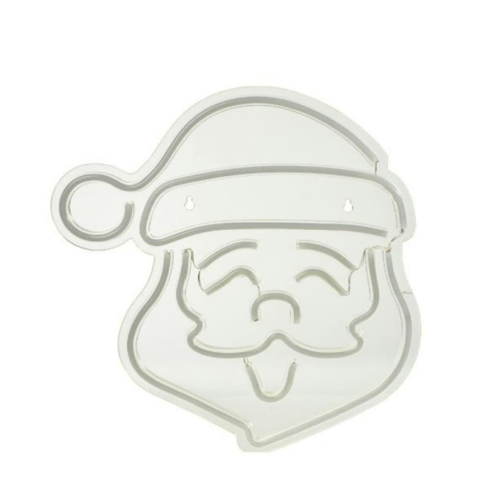 image 1 of 35cm USB Powered Light up Christmas Santa Multi-Coloured Neon Sign
