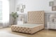 image 1 of Sloomy Vienna Pebble Plush Divan Bed Base 2 Drawers Right Side With 54 Inch Floor Standing Headboard & 12 Inch Matching Footboard | Brown | Pebble | Super King | 1