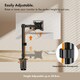 image 4 of VonHaus Height Adjustable Single Monitor Mount for 13-32" Screens