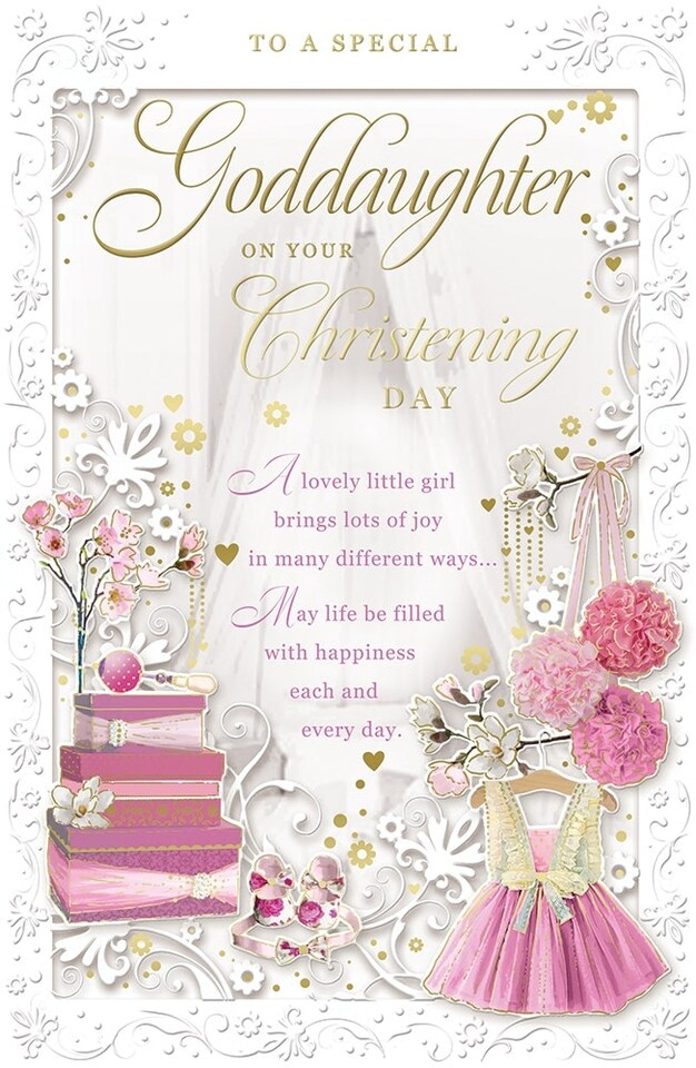 Goddaughter On Your Christening Day Opacity Card