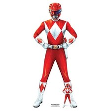Red Power Ranger Lifesize Cardboard Cutout 180cm