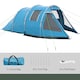 image 7 of Outsunny 3-4 Persons Tunnel Tent, Two Room Camping Tent with Windows, Black