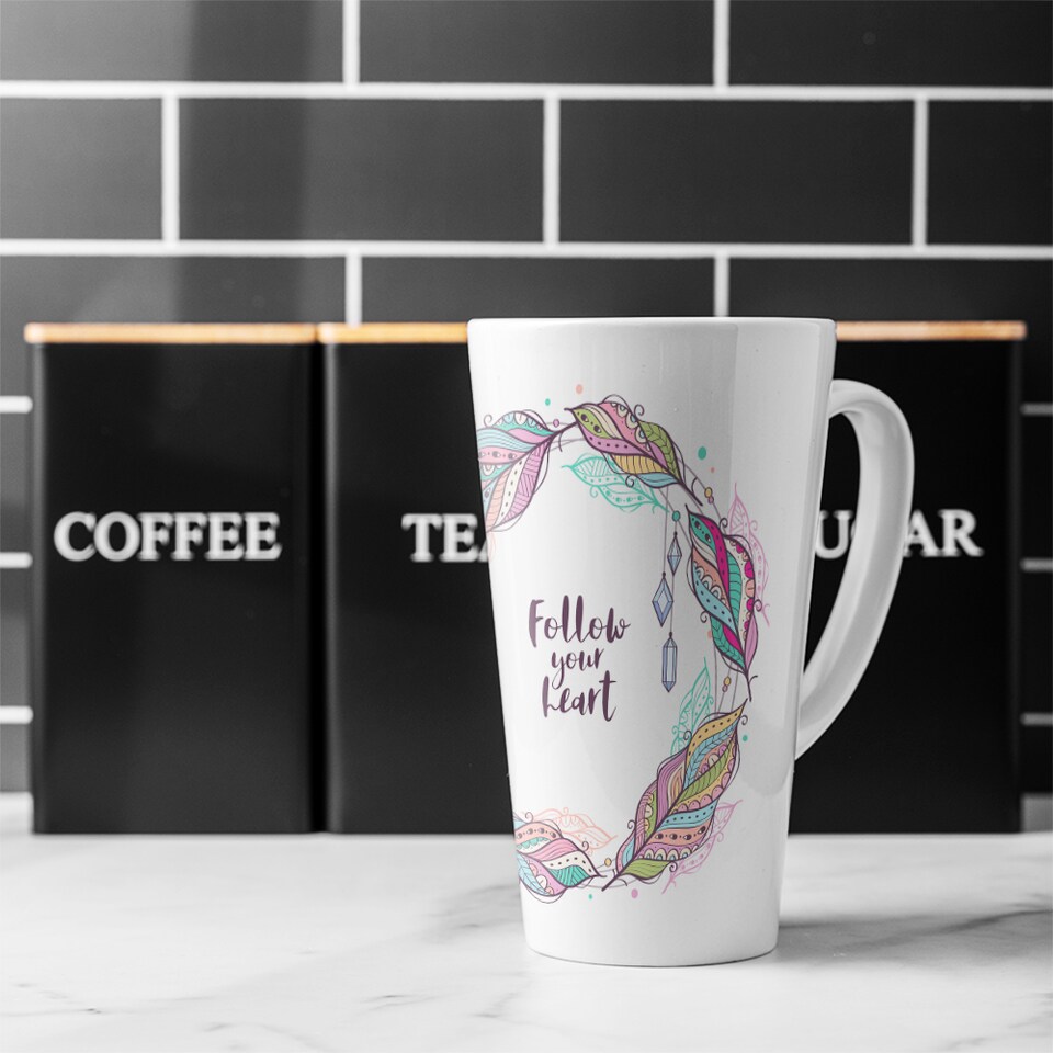 image 1 of Follow Your Heart Latte Mug