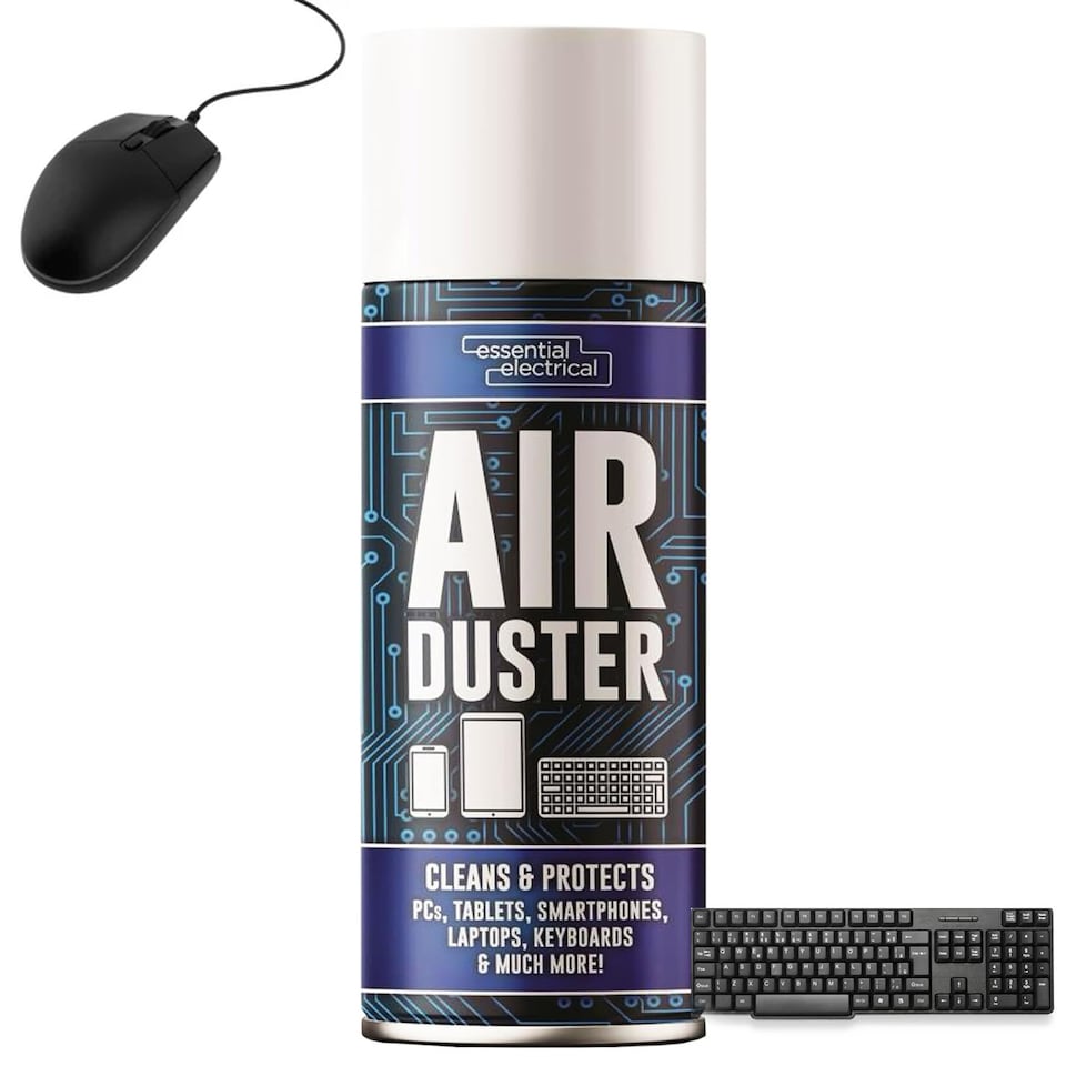 image 1 of 1 x 400ml Air Duster Cleaner Spray Compressed Can For PC, Keyboard & Car Cleaning