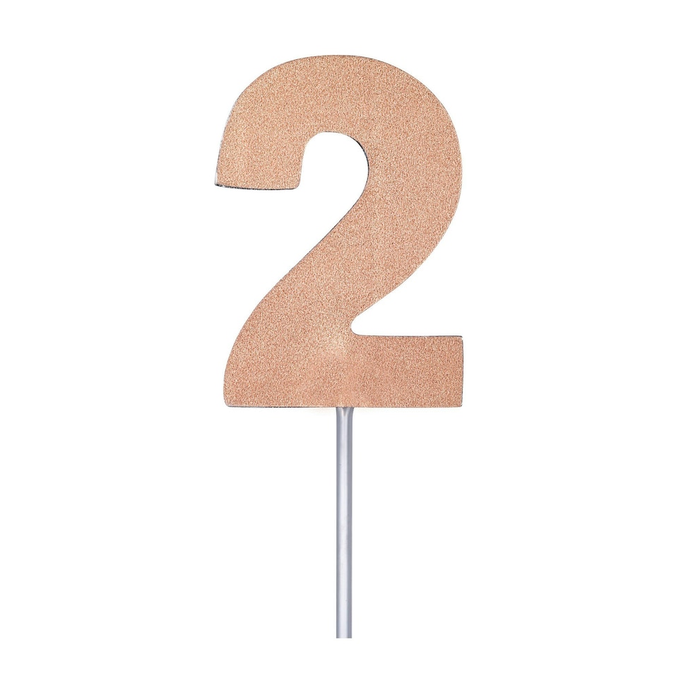 image 1 of Bristol Novelty Diamond Number Cake Topper - Rose Gold - 8 Pink