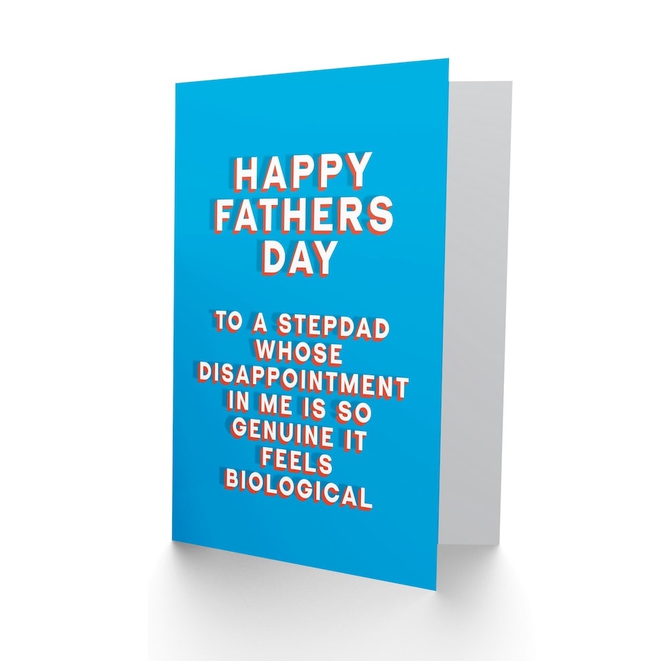 image 1 of Step Disappointment Feels Biological Fun Fathers Day Dad Card