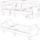 image 5 of Sofa Bed 2 Seater Blue Velvet Click Clack Sofa Settee Recliner Couch with Metal Legs 2 Pillows Blue