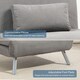 image 6 of HOMCOM 2-in-1 Folding Sofa Bed with 5-level Adjustable Backrest, Grey