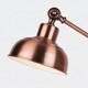 image 5 of First Choice Lighting Antique Brushed Copper Lever Arm Table Lamp Copper | White