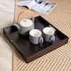 image 4 of Folding Butlers Side Table Portable Wooden Food Serving Tray | Black